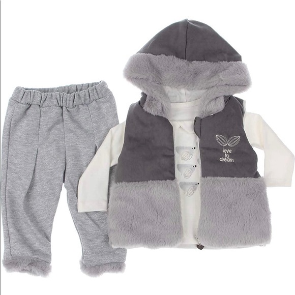 NEW with Tags Baby Clothing 3-Piece Cotton Set for Newborn Baby Girls and Boys - Picture 4 of 5